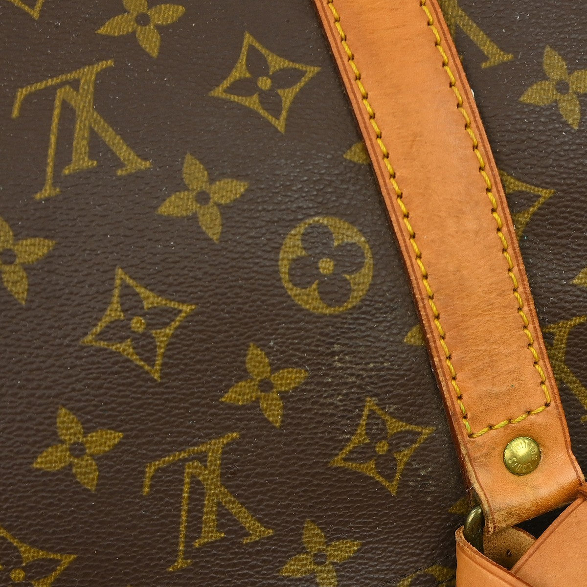 Louis Vuitton Keepall Bag Monogram Canvas Brown Canvas Travel Bag Bag (Pre-Owned)