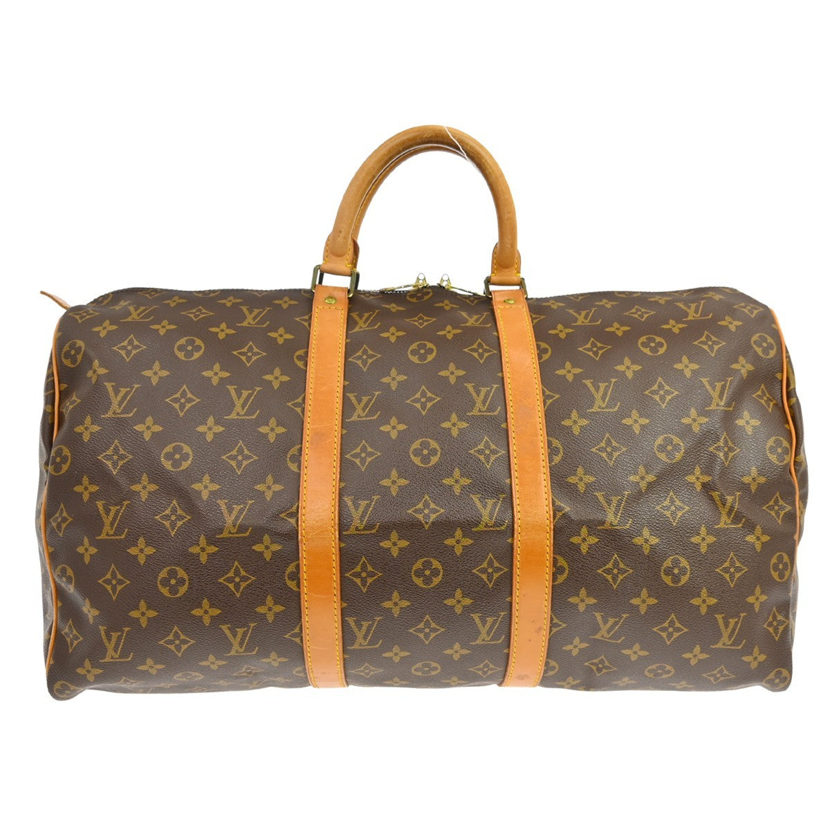 Louis Vuitton Keepall Bag Monogram Canvas Brown Canvas Travel Bag Bag (Pre-Owned)