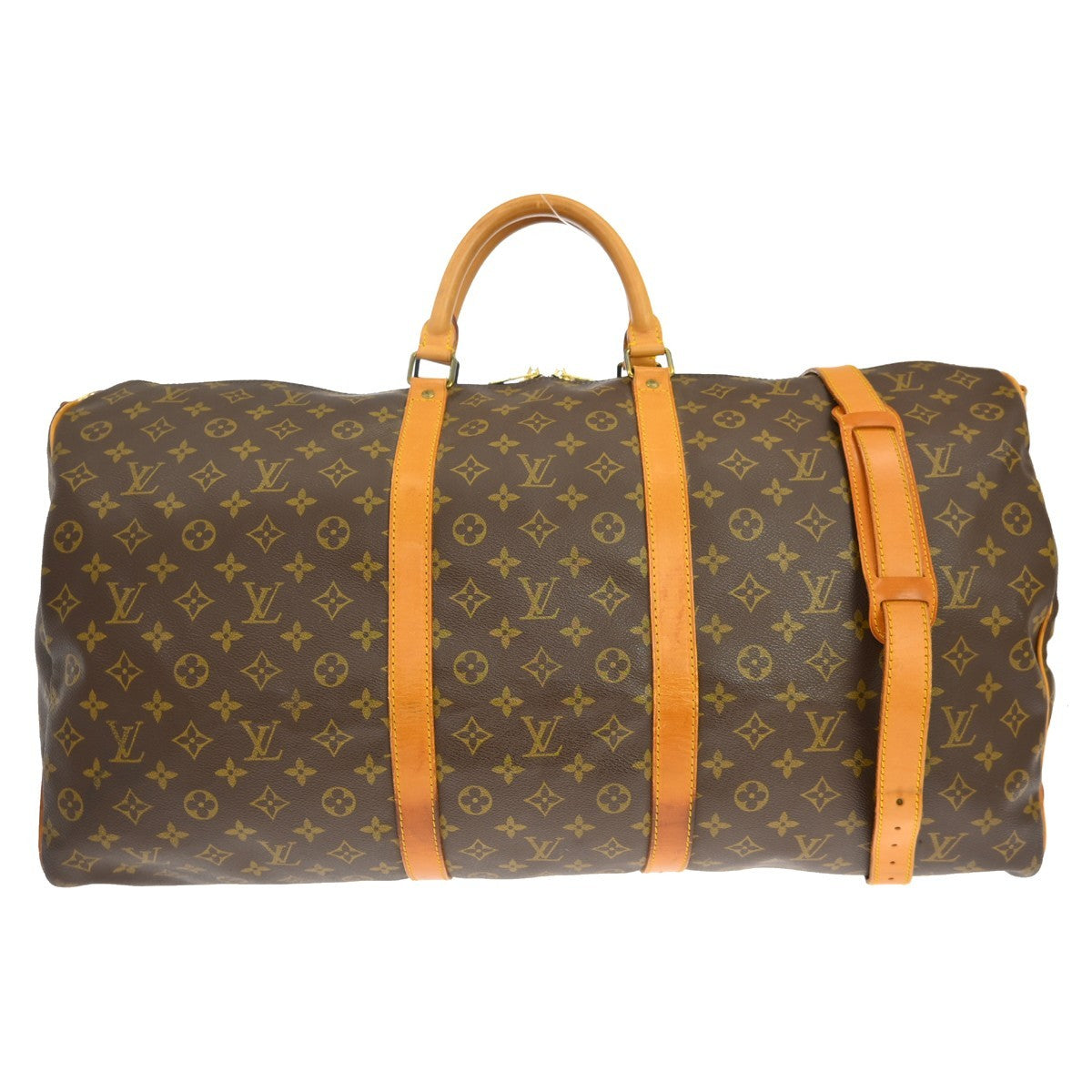 Louis Vuitton Keepall Bandouliere Bag Monogram Canvas Brown Canvas Travel Bag Bag (Pre-Owned)