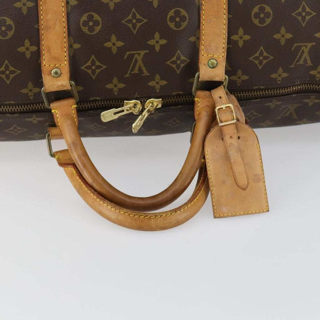 Louis Vuitton Keepall Bandouliere Bag Monogram Canvas Brown Canvas Travel Bag Bag (Pre-Owned)