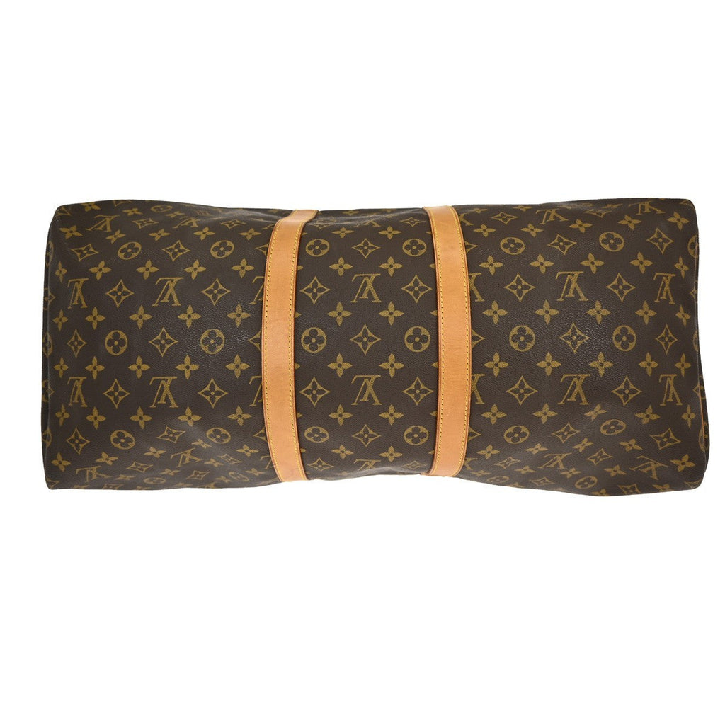 Louis Vuitton Keepall Bag Monogram Canvas Brown Canvas Travel Bag Bag (Pre-Owned)