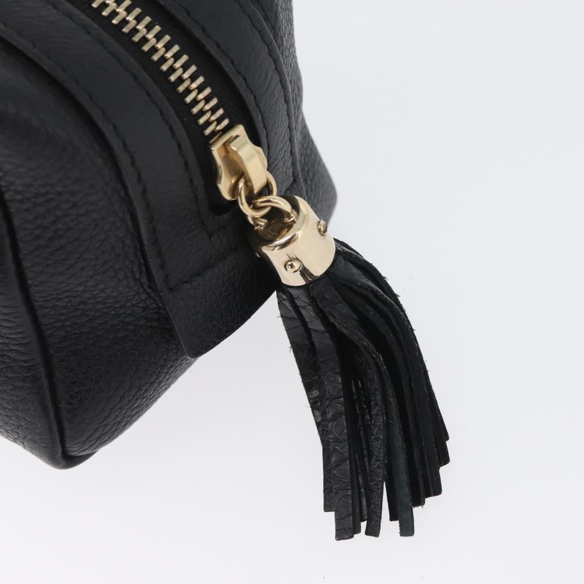 Gucci Soho Toiletry Pouch Leather Black Leather Clutche & Pouche Bag (Pre-Owned)