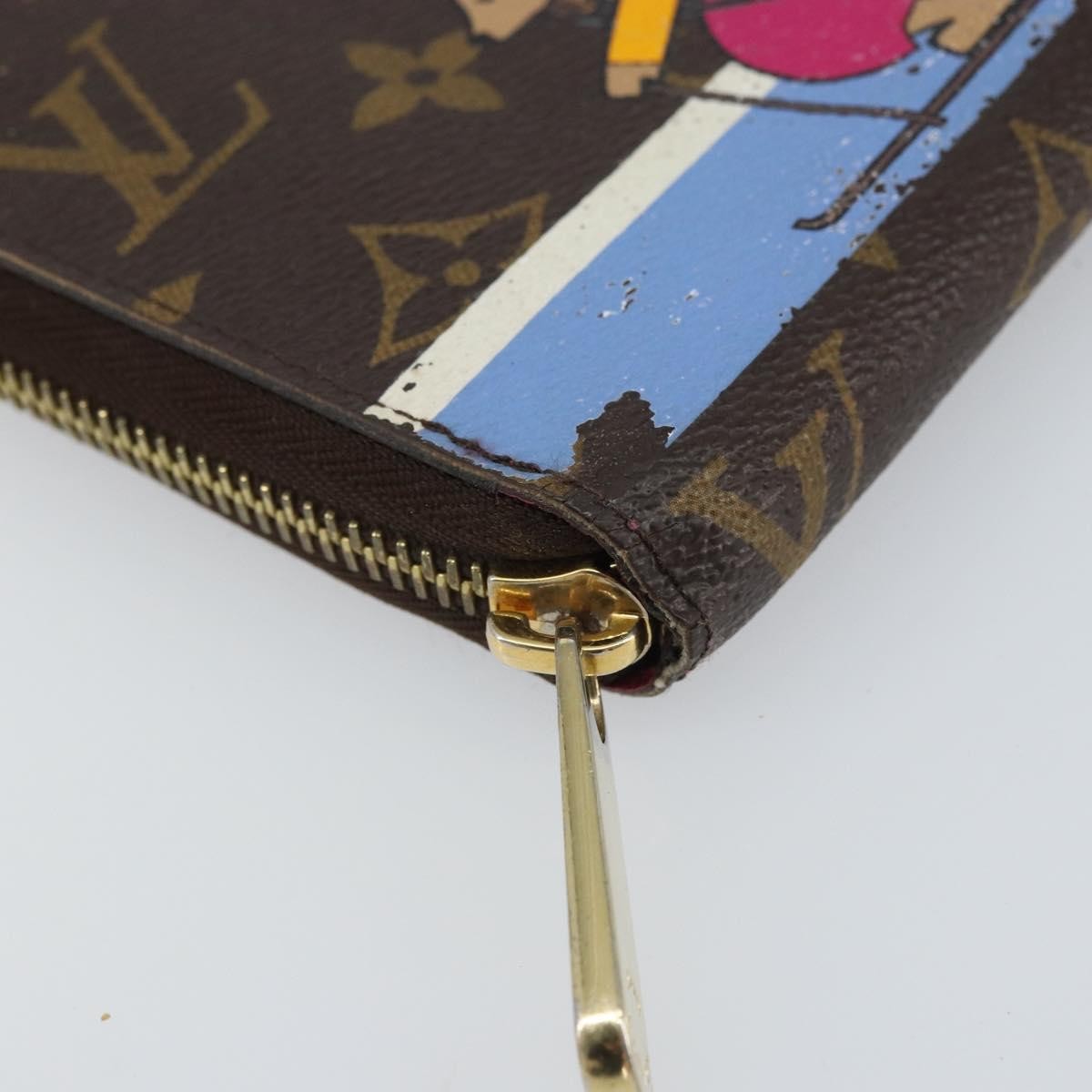 Louis Vuitton Zippy Wallet Canvas Brown Canvas Wallets Accessory (Pre-Owned)