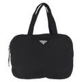 Prada Vintage Zip Handbag Tessuto Black Nylon Handbag (Pre-Owned)