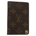 Louis Vuitton Porte Cartes Pression Card Case Monogram Canvas Brown Canvas Card Holders Accessory (Pre-Owned)