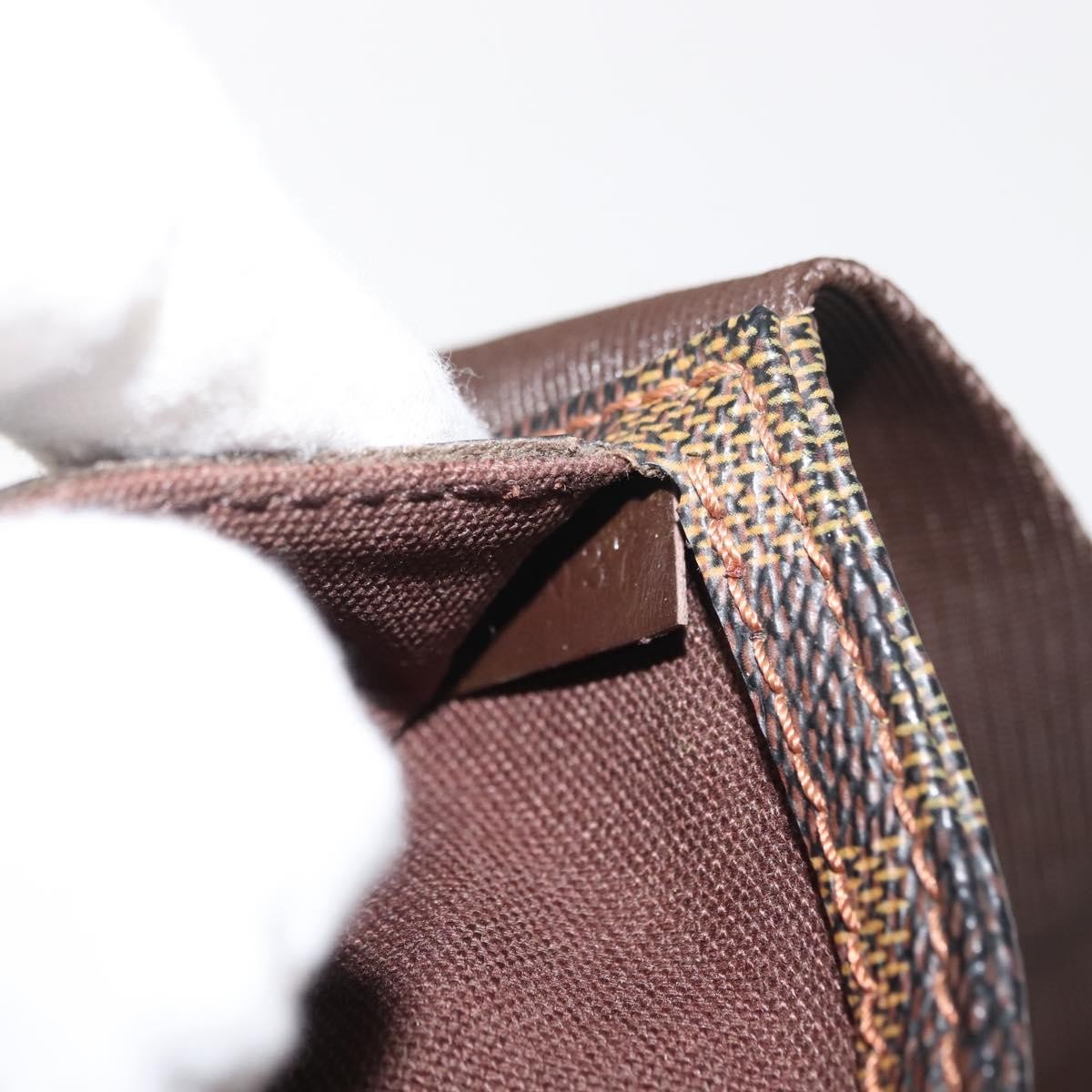 Louis Vuitton Geronimos Waist Bag Damier Brown Canvas Shoulder Bag Bag (Pre-Owned)