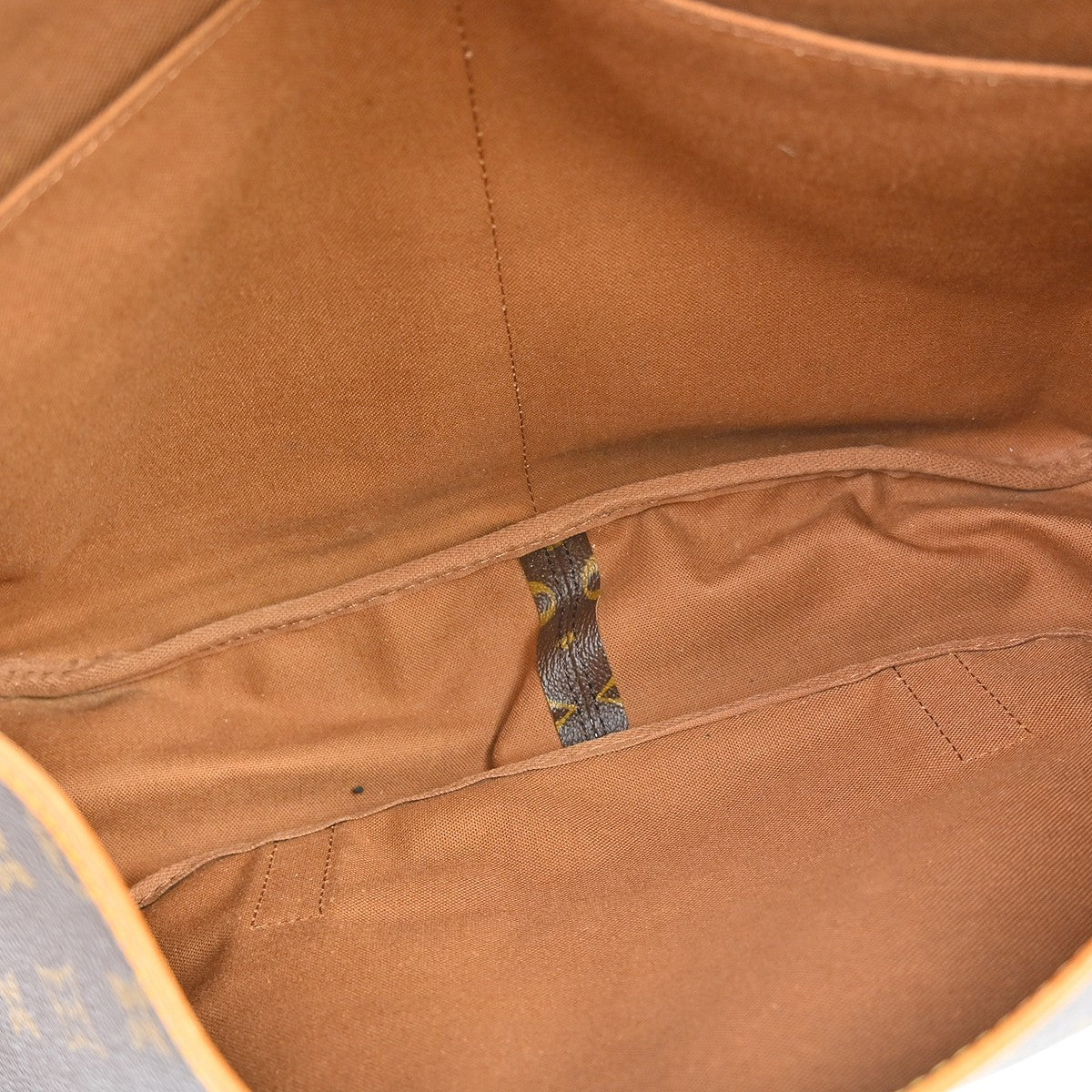 Louis Vuitton Saumur Handbag Monogram Canvas Brown Canvas Shoulder Bag Bag (Pre-Owned)