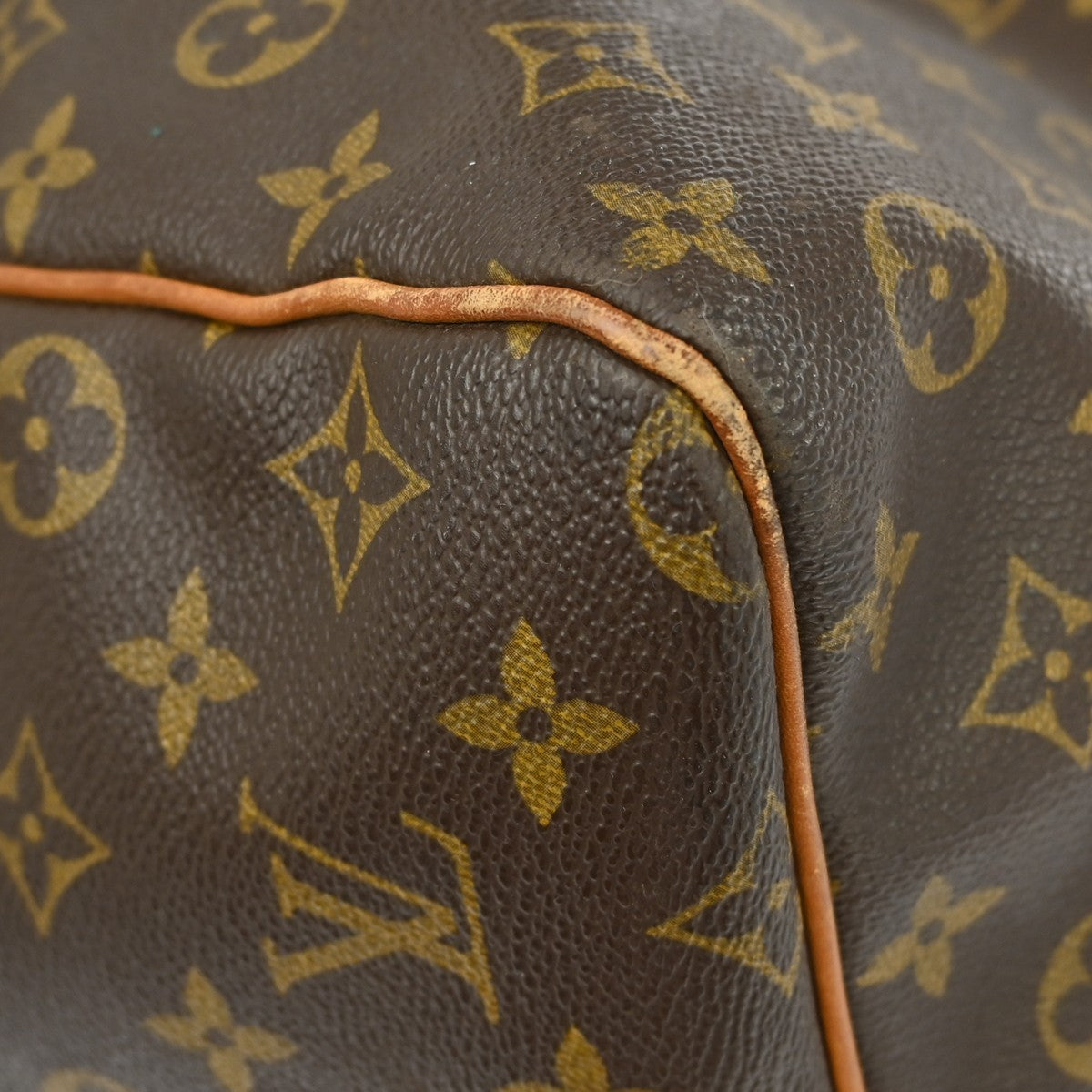 Louis Vuitton Keepall Bag Monogram Canvas Brown Canvas Travel Bag Bag (Pre-Owned)
