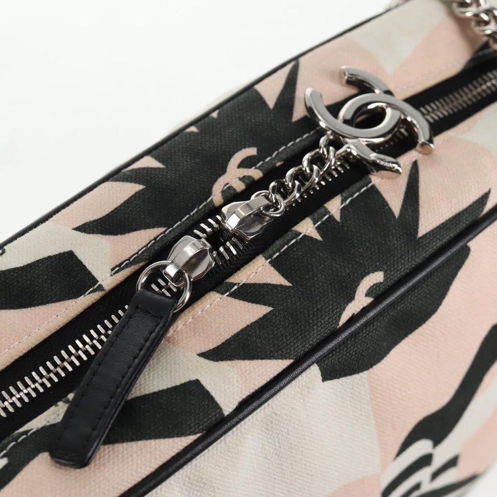 Chanel La Pausa Bay Camera Case Bag Printed Canvas Pink Canvas Bag (Pre-Owned)