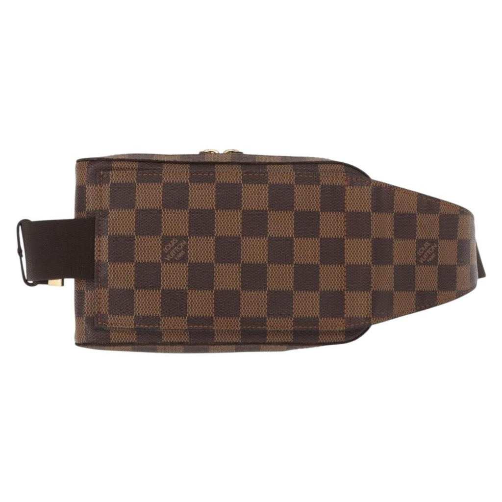 Louis Vuitton Geronimos Waist Bag Damier Brown Canvas Shoulder Bag Bag (Pre-Owned)