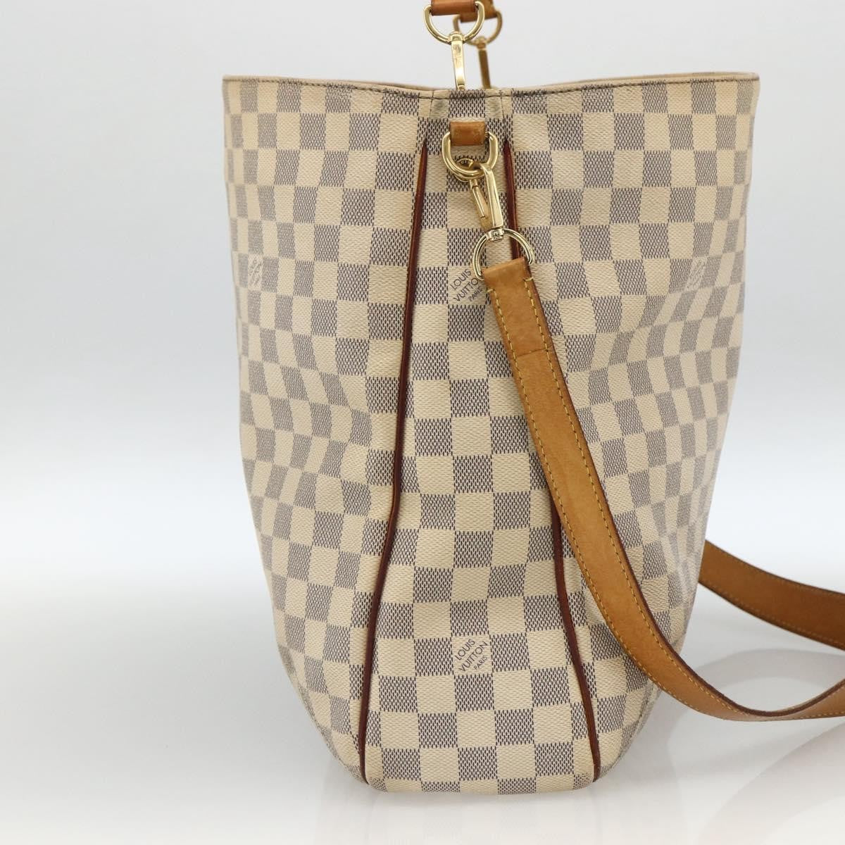 Louis Vuitton Soffi Handbag Damier Beige Canvas Handbag (Pre-Owned)