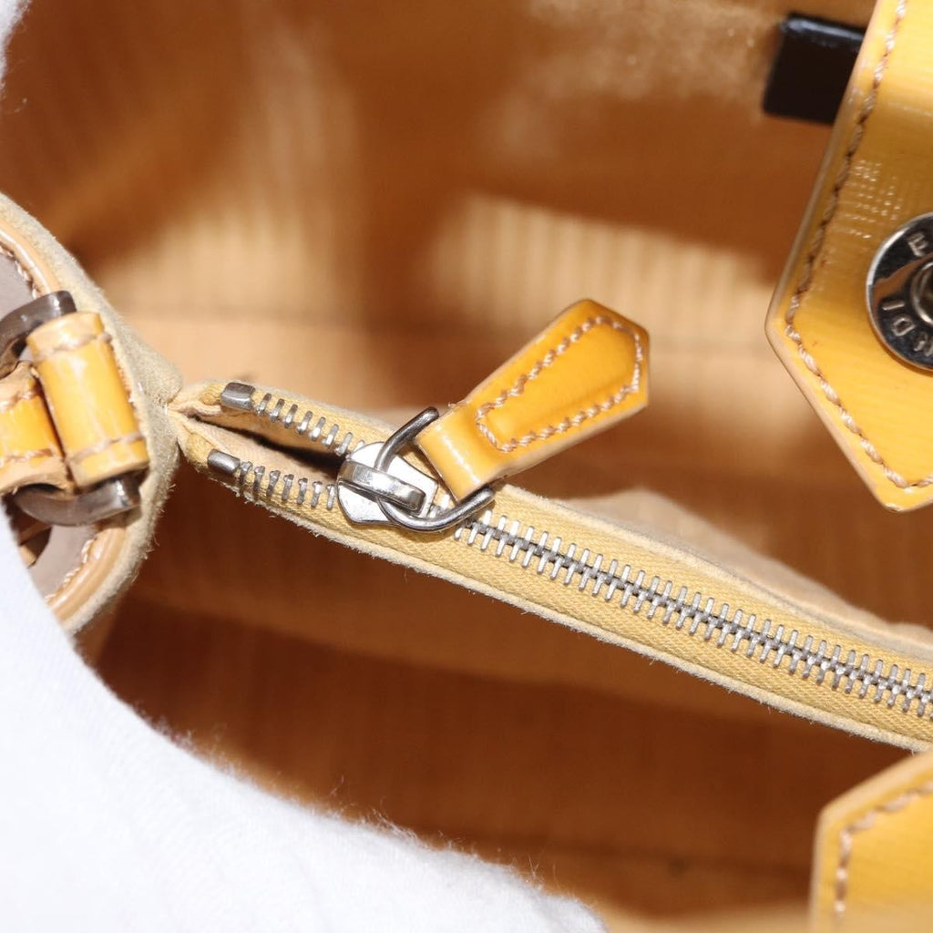 Fendi 2Jours Bag Leather Yellow Leather Handbag (Pre-Owned)