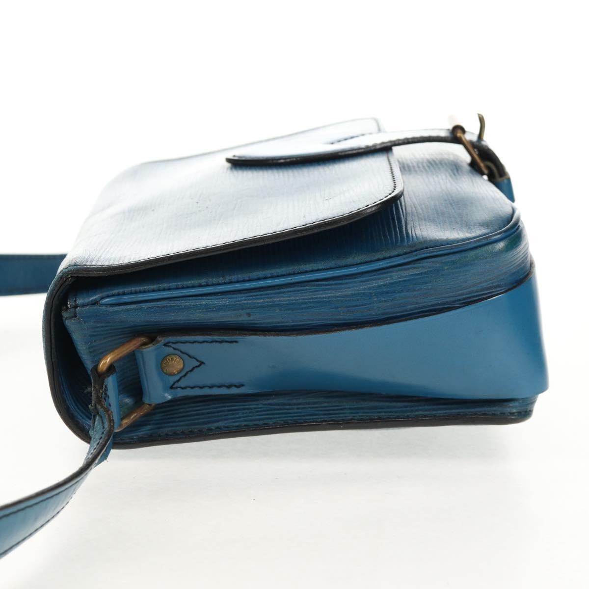 Louis Vuitton Cartouchiere Handbag Epi Leather Blue Leather Shoulder Bag Bag (Pre-Owned)