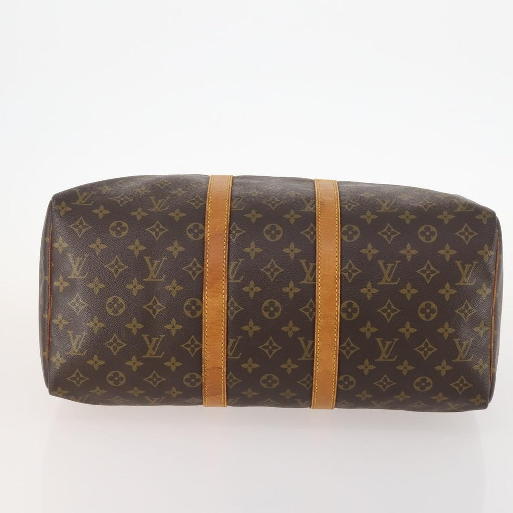 Louis Vuitton Keepall Bag Monogram Canvas Brown Canvas Travel Bag Bag (Pre-Owned)