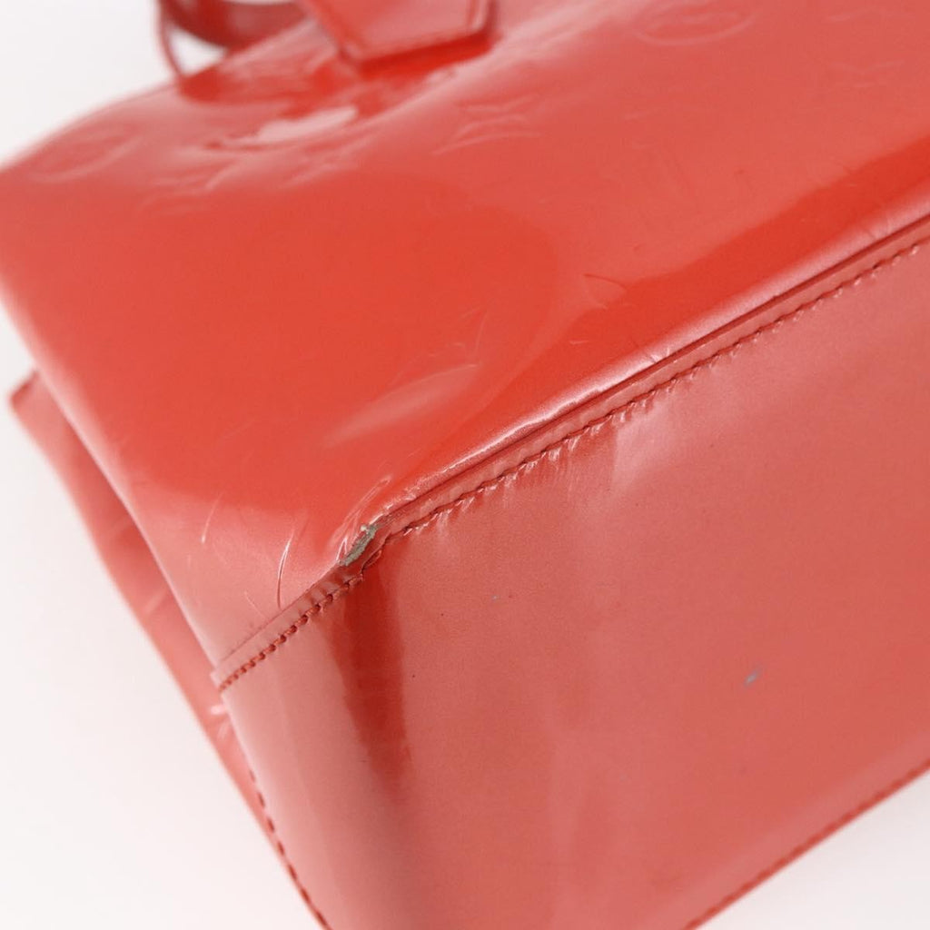 Louis Vuitton Wilshire Handbag Monogram Vernis Orange Patent_Leather Tote Bag Bag (Pre-Owned)