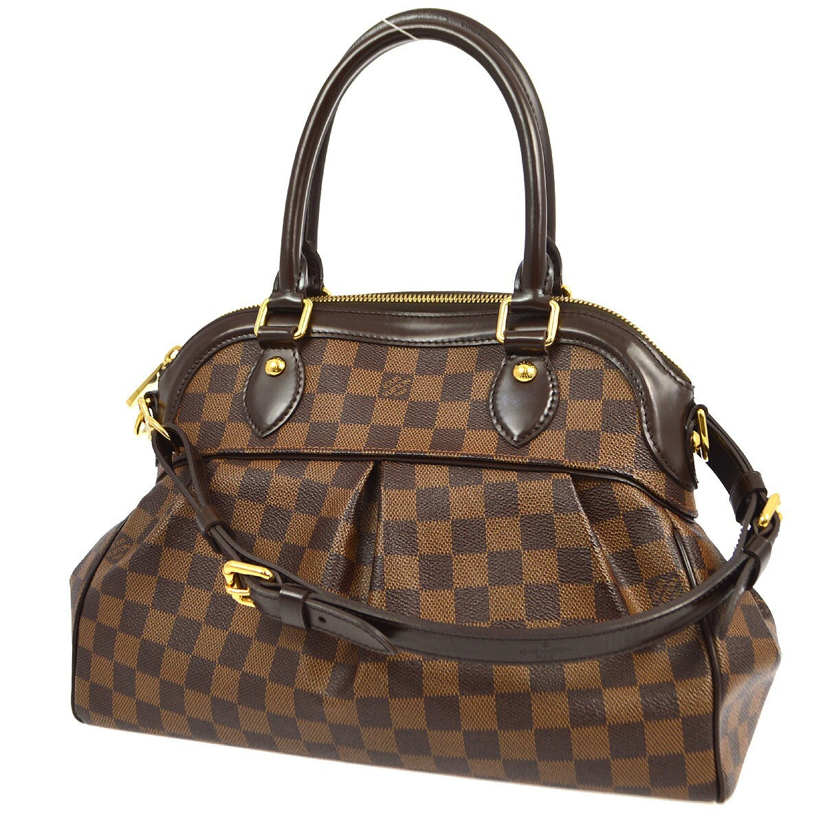 Louis Vuitton Trevi Handbag Damier Brown Canvas Handbag (Pre-Owned)