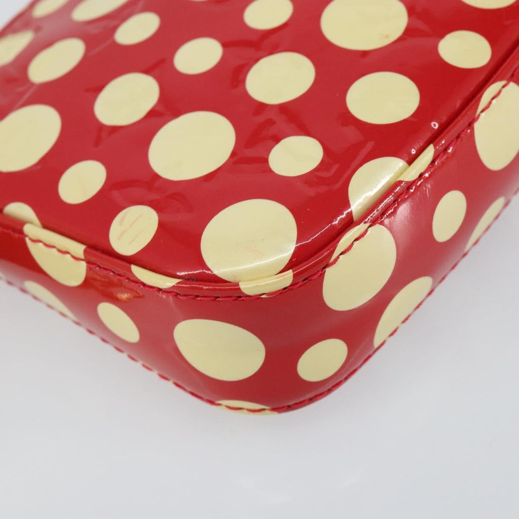 Louis Vuitton Pochette Accessoires Yayoi Kusama Painted Dots Monogram Vernis Red Patent_Leather Clutche & Pouche Bag (Pre-Owned)