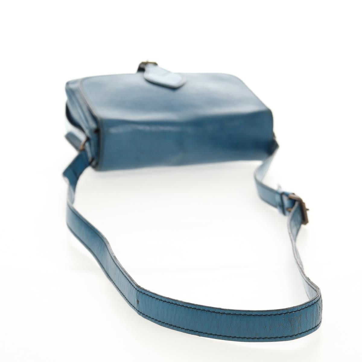 Louis Vuitton Cartouchiere Handbag Epi Leather Blue Leather Shoulder Bag Bag (Pre-Owned)