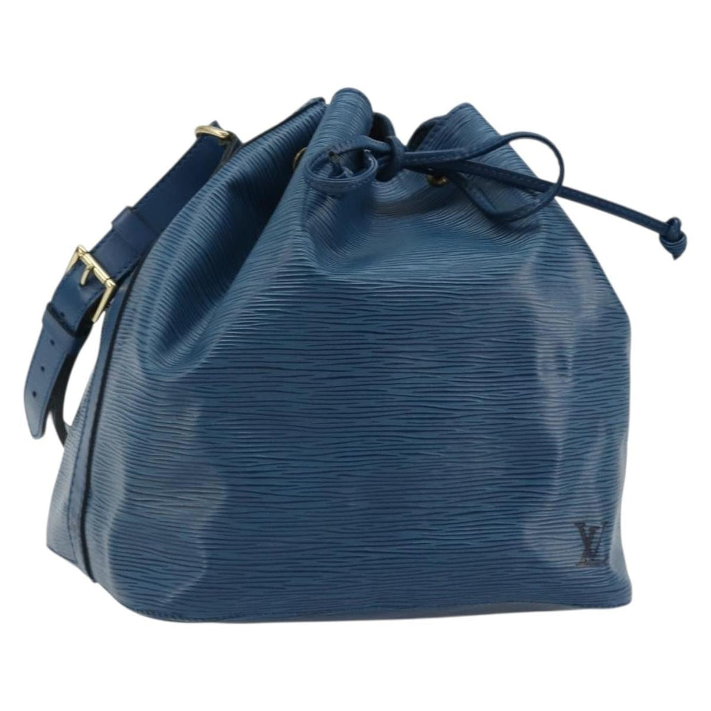 Louis Vuitton Petit Noe Handbag Epi Leather Blue Leather Shoulder Bag Bag (Pre-Owned)