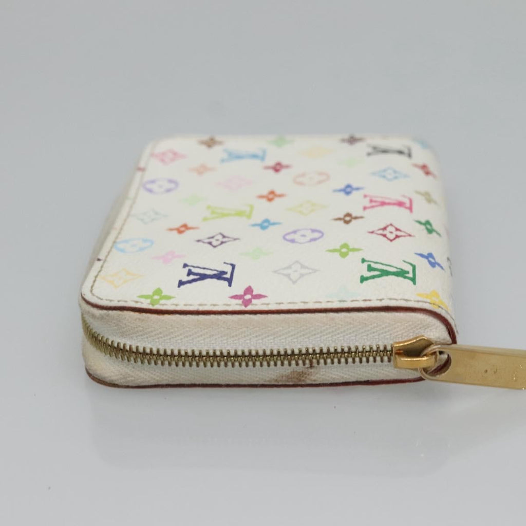 Louis Vuitton Porte-Monnaie Zippy Wallet Monogram Multicolor White Canvas Wallets Accessory (Pre-Owned)