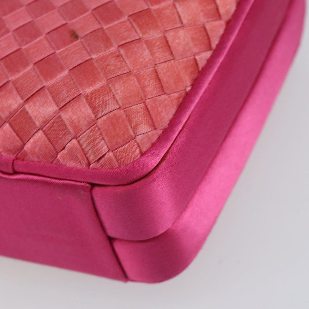 Bottega Veneta Intrecciato Clutch Bag Satin Pink Satin Clutche & Pouche Bag (Pre-Owned)
