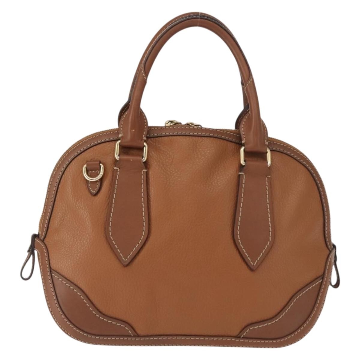 Burberry Orchard Bag Smooth Leather Brown Leather Handbag (Pre-Owned)