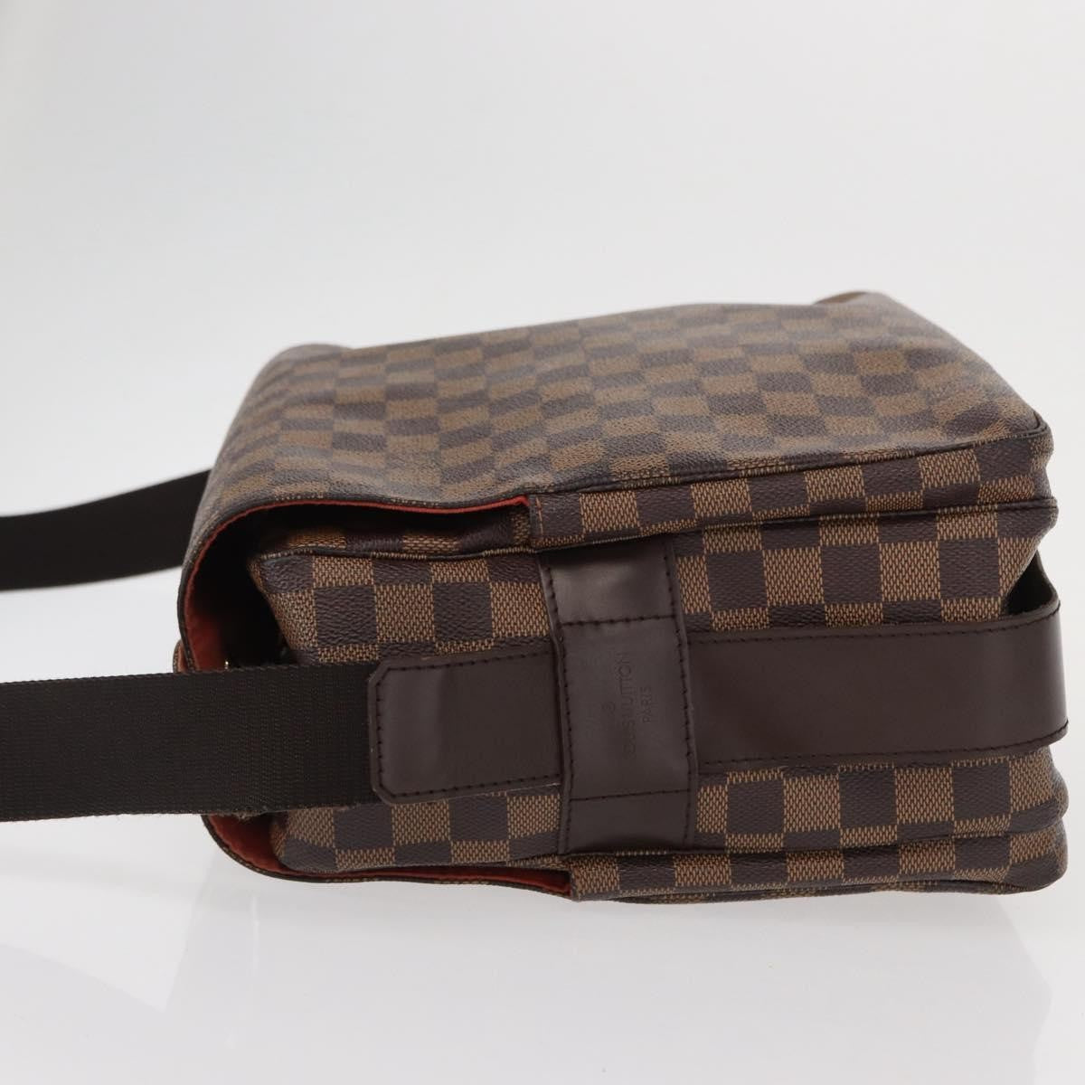 Louis Vuitton Naviglio Handbag Damier Brown Canvas Shoulder Bag Bag (Pre-Owned)