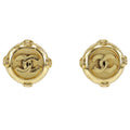 Chanel Vintage Cc Clip-On Earrings Metal Gold Gold_Plated Earrings Jewelry (Pre-Owned)