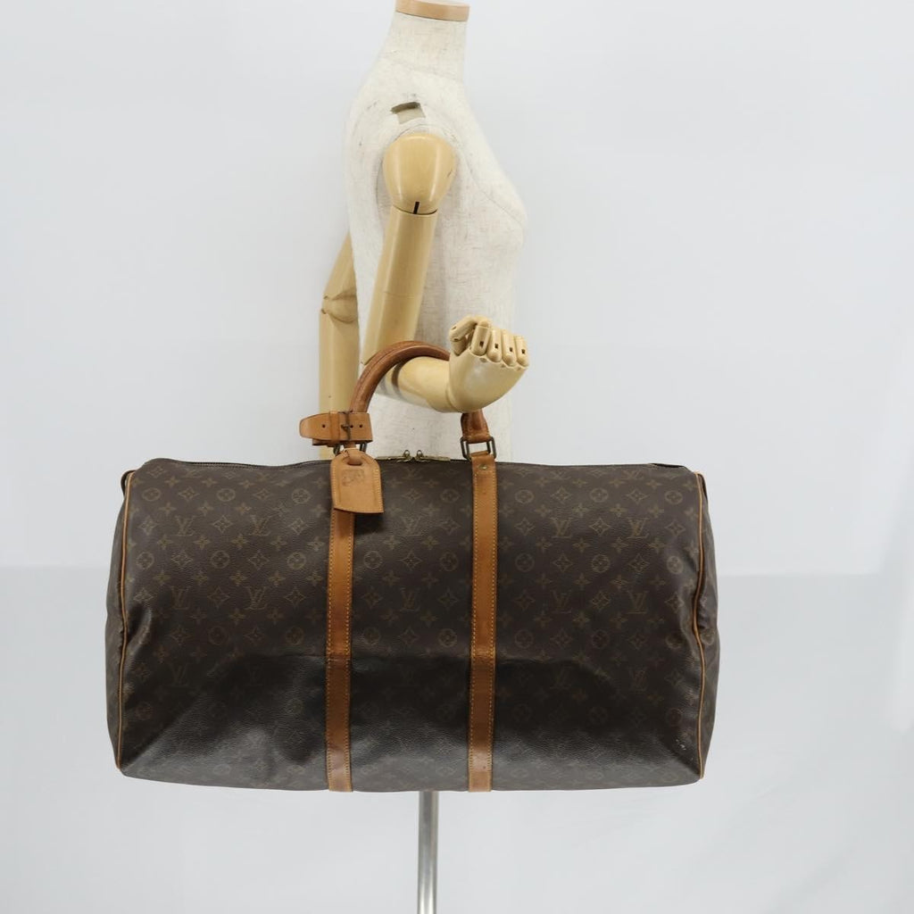 Louis Vuitton Keepall Bag Monogram Canvas Brown Canvas Travel Bag Bag (Pre-Owned)