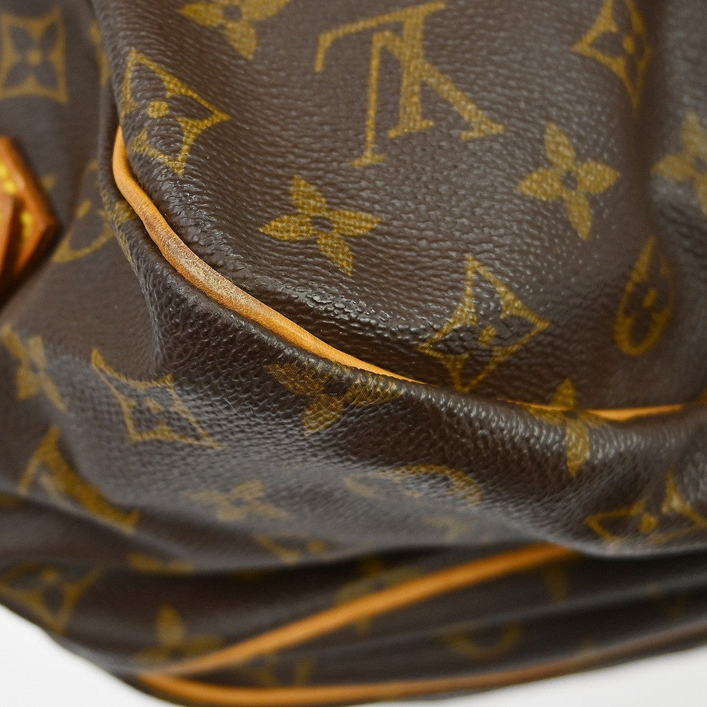 Louis Vuitton Saumur Handbag Monogram Canvas Brown Canvas Shoulder Bag Bag (Pre-Owned)