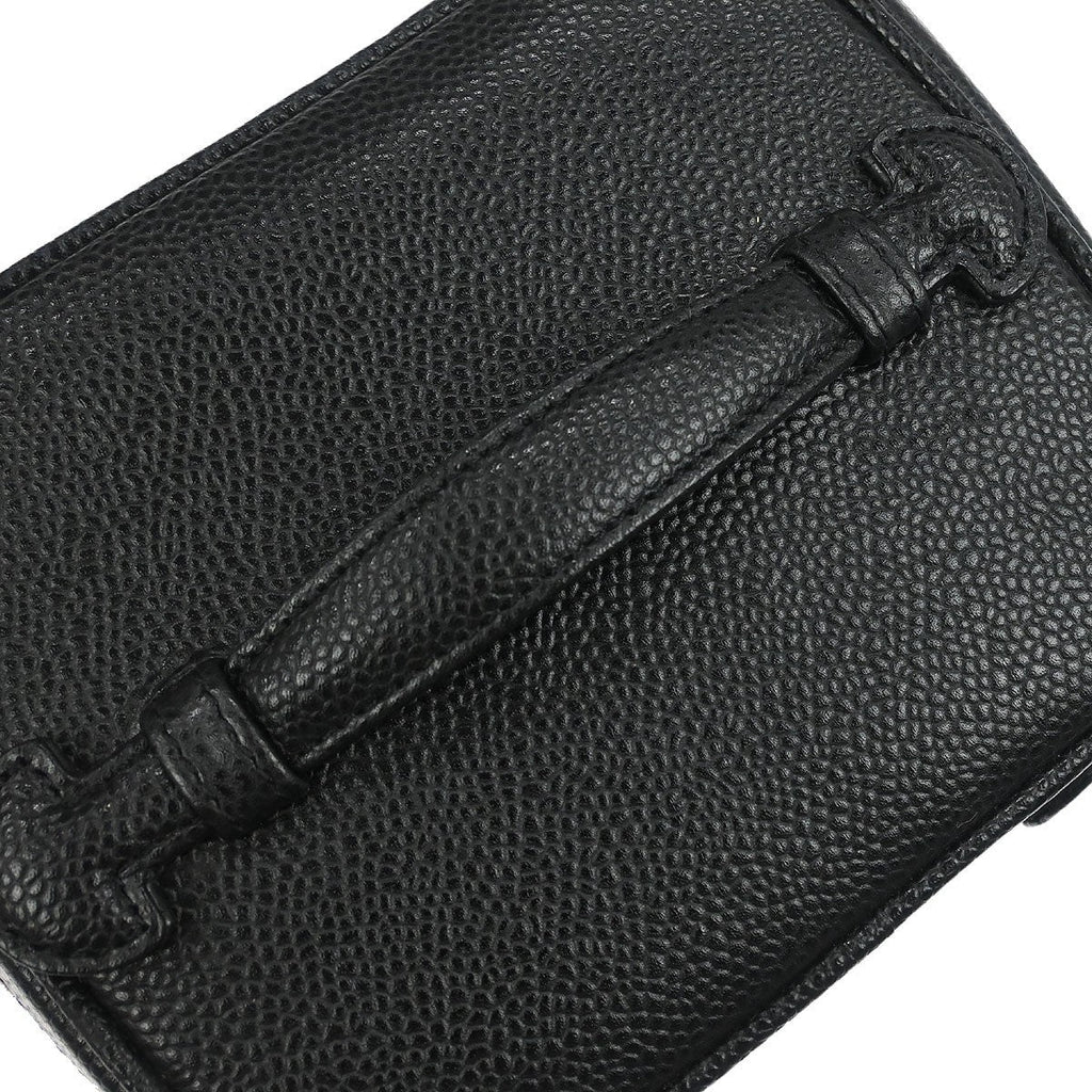 Chanel Vintage Timeless Cosmetic Case Caviar Black Leather Handbag (Pre-Owned)