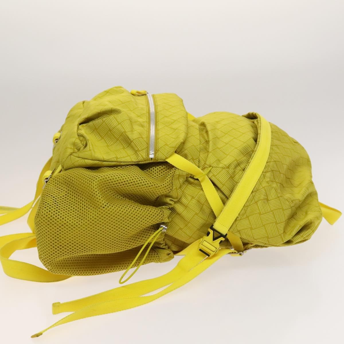 Bottega Veneta Vintage Backpack Nylon Yellow Nylon Backpack Bag (Pre-Owned)