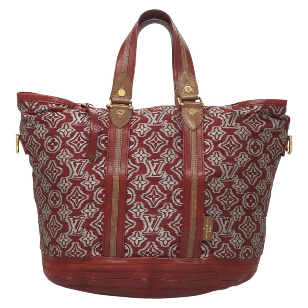Louis Vuitton Aviator Handbag Limited Edition Monogram Jacquard Burgundy Canvas Handbag (Pre-Owned)