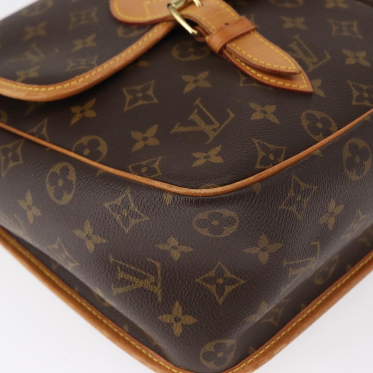 Louis Vuitton Sac Gibeciere Messenger Bag Monogram Canvas Brown Canvas Shoulder Bag Bag (Pre-Owned)