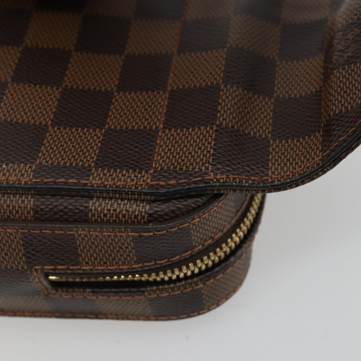 Louis Vuitton Geronimos Waist Bag Damier Brown Canvas Shoulder Bag Bag (Pre-Owned)