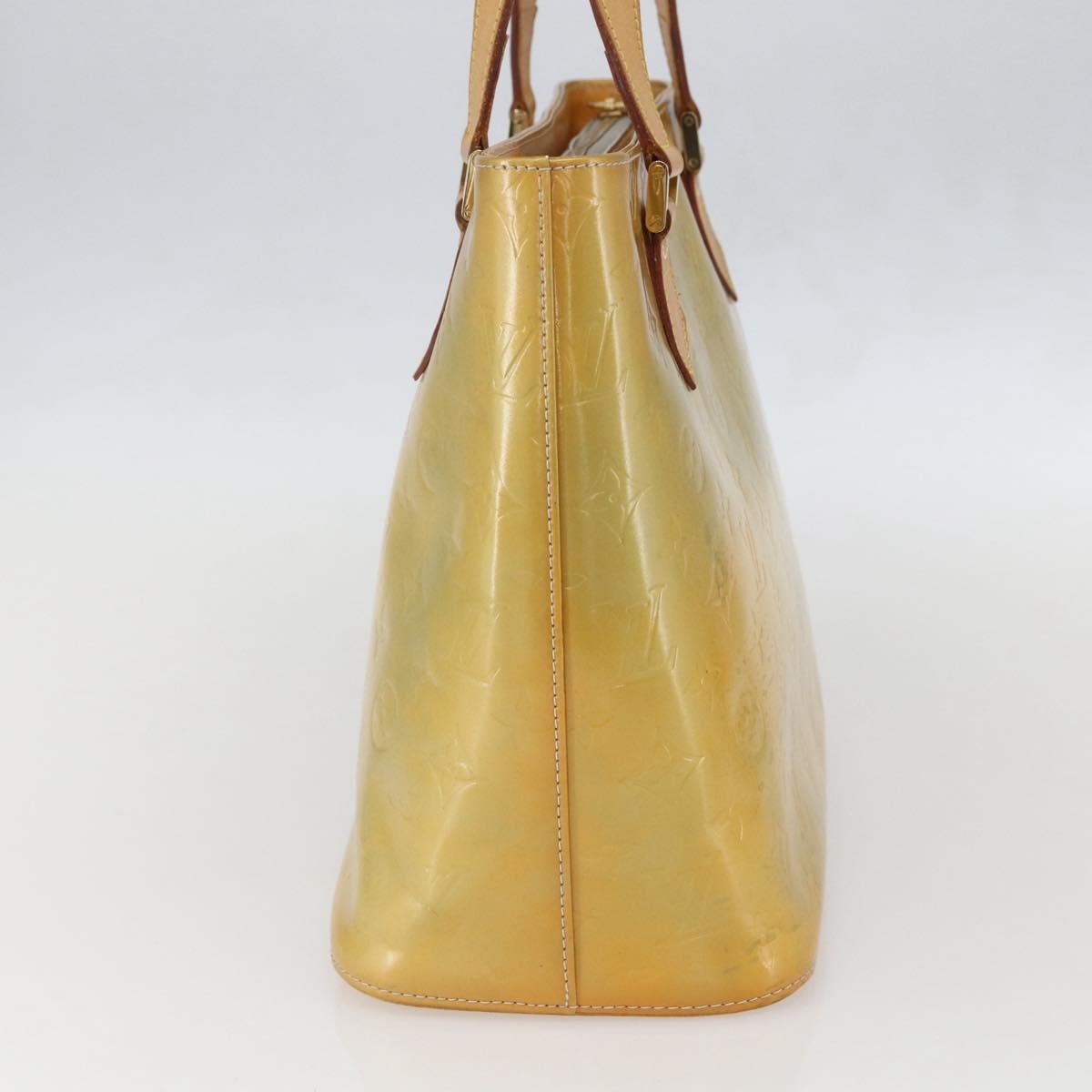 Louis Vuitton Houston Handbag Monogram Vernis Beige Patent_Leather Tote Bag Bag (Pre-Owned)