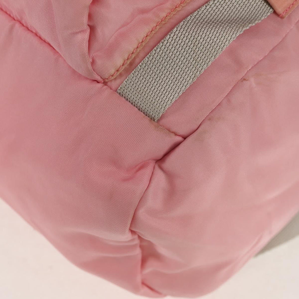 Prada Double Buckle Backpack Tessuto Pink Nylon Backpack Bag (Pre-Owned)