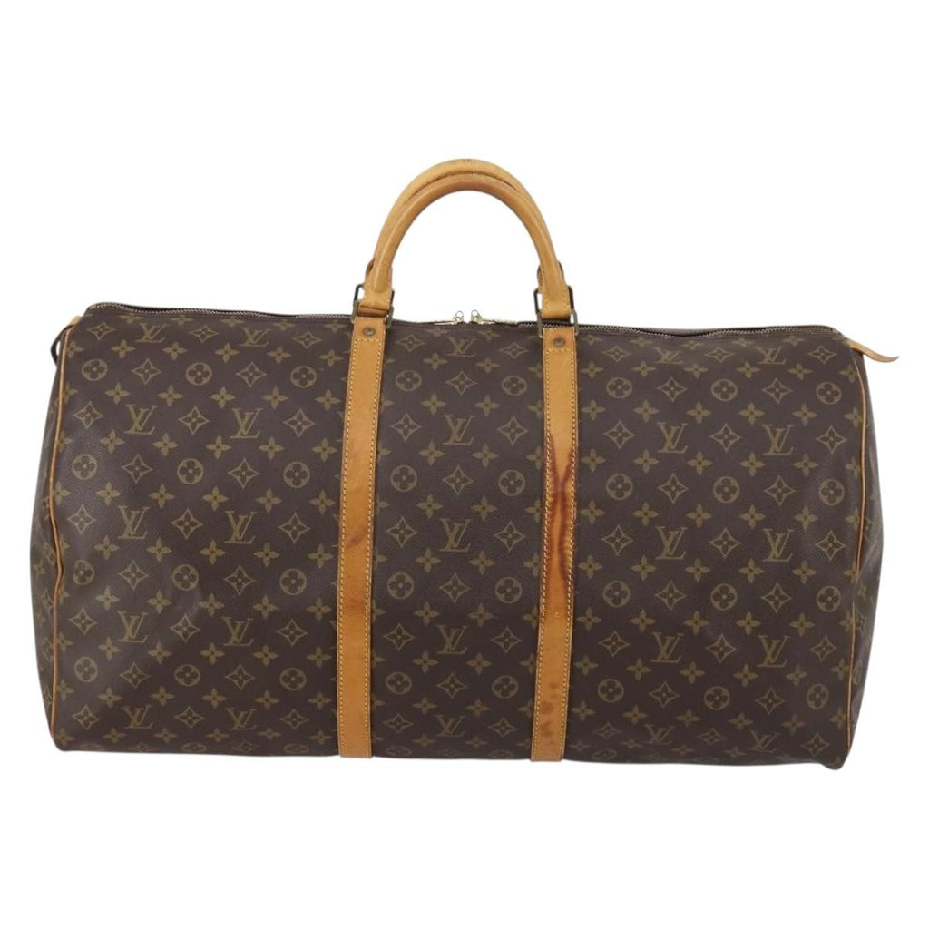 Louis Vuitton Keepall Bag Monogram Canvas Brown Canvas Travel Bag Bag (Pre-Owned)