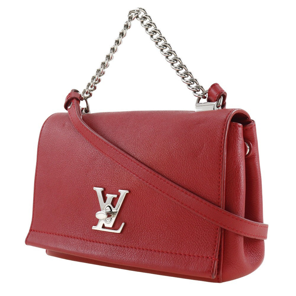Louis Vuitton Lockme Ii Handbag Leather Red Leather Shoulder Bag Bag (Pre-Owned)