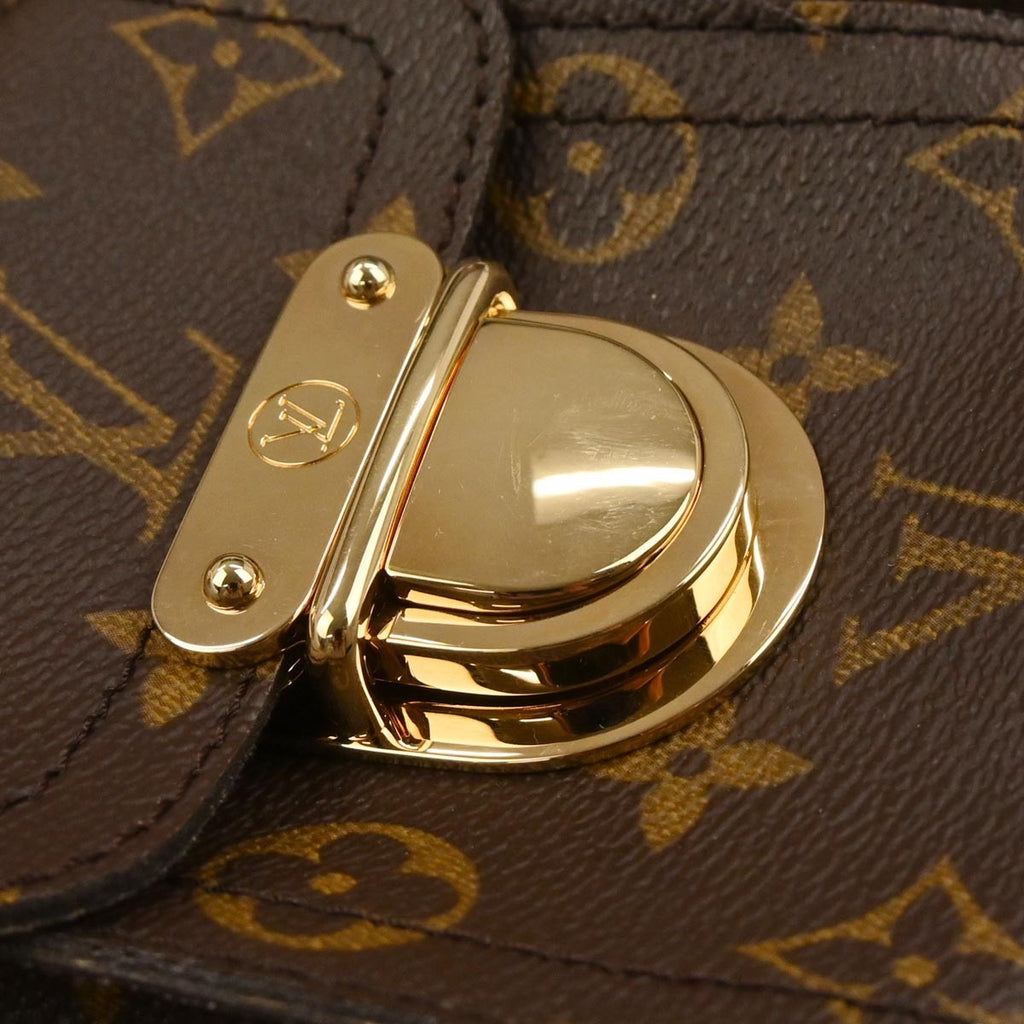 Louis Vuitton Manhattan Handbag Monogram Canvas Brown Canvas Handbag (Pre-Owned)
