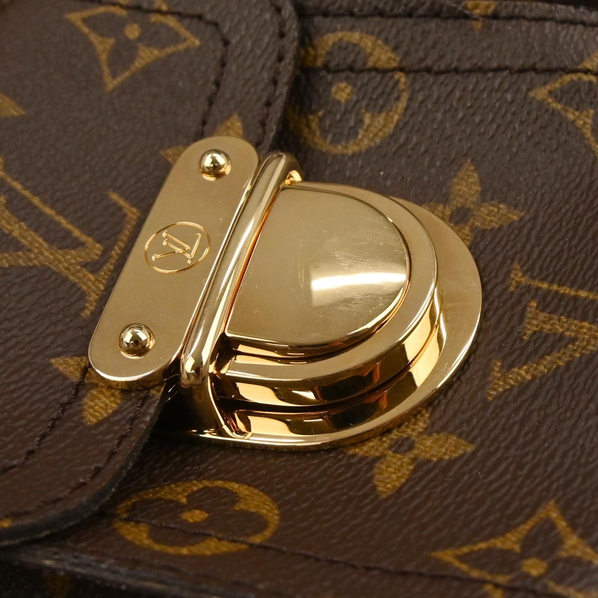 Louis Vuitton Manhattan Handbag Monogram Canvas Brown Canvas Handbag (Pre-Owned)