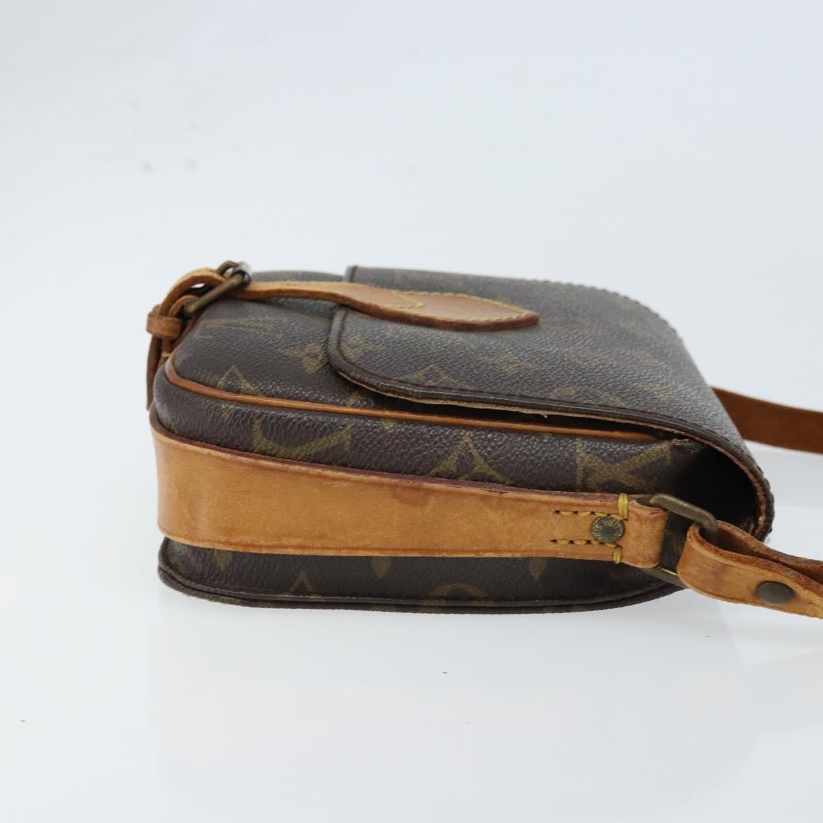 Louis Vuitton Cartouchiere Handbag Monogram Canvas Brown Canvas Shoulder Bag Bag (Pre-Owned)
