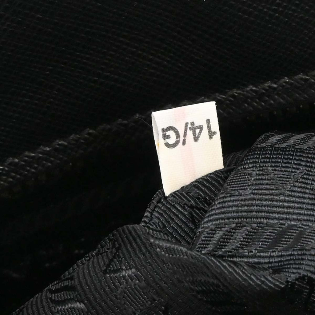 Prada Grommet Galleria Double Zip Tote City Calfskin Black Leather Shoulder Bag Bag (Pre-Owned)