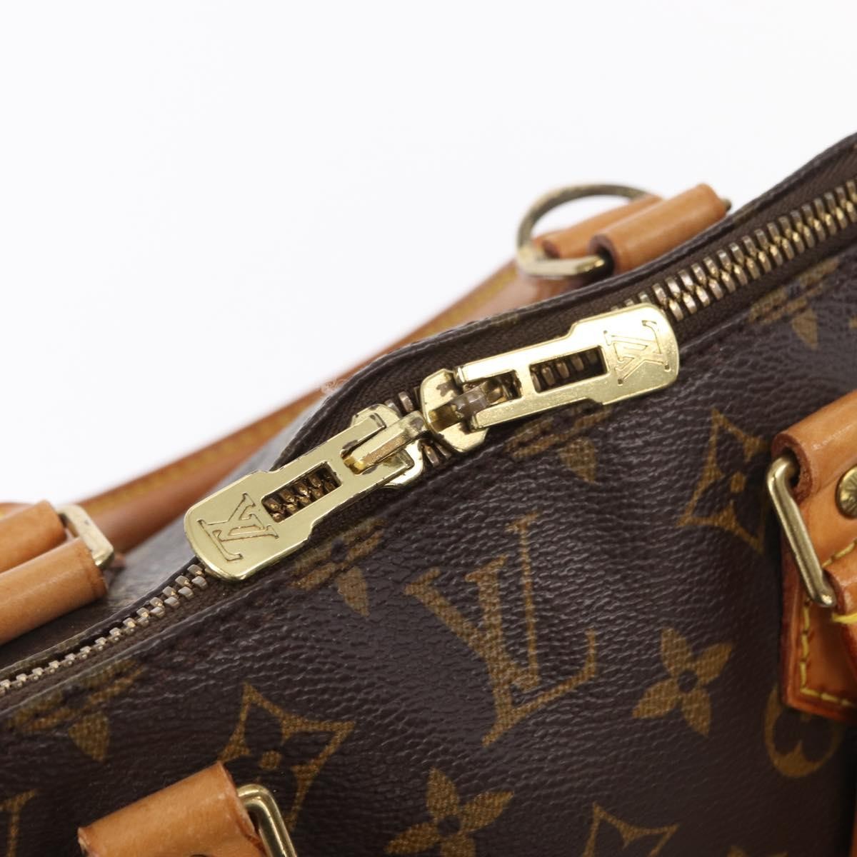Louis Vuitton Alma Handbag Monogram Canvas Brown Canvas Handbag (Pre-Owned)