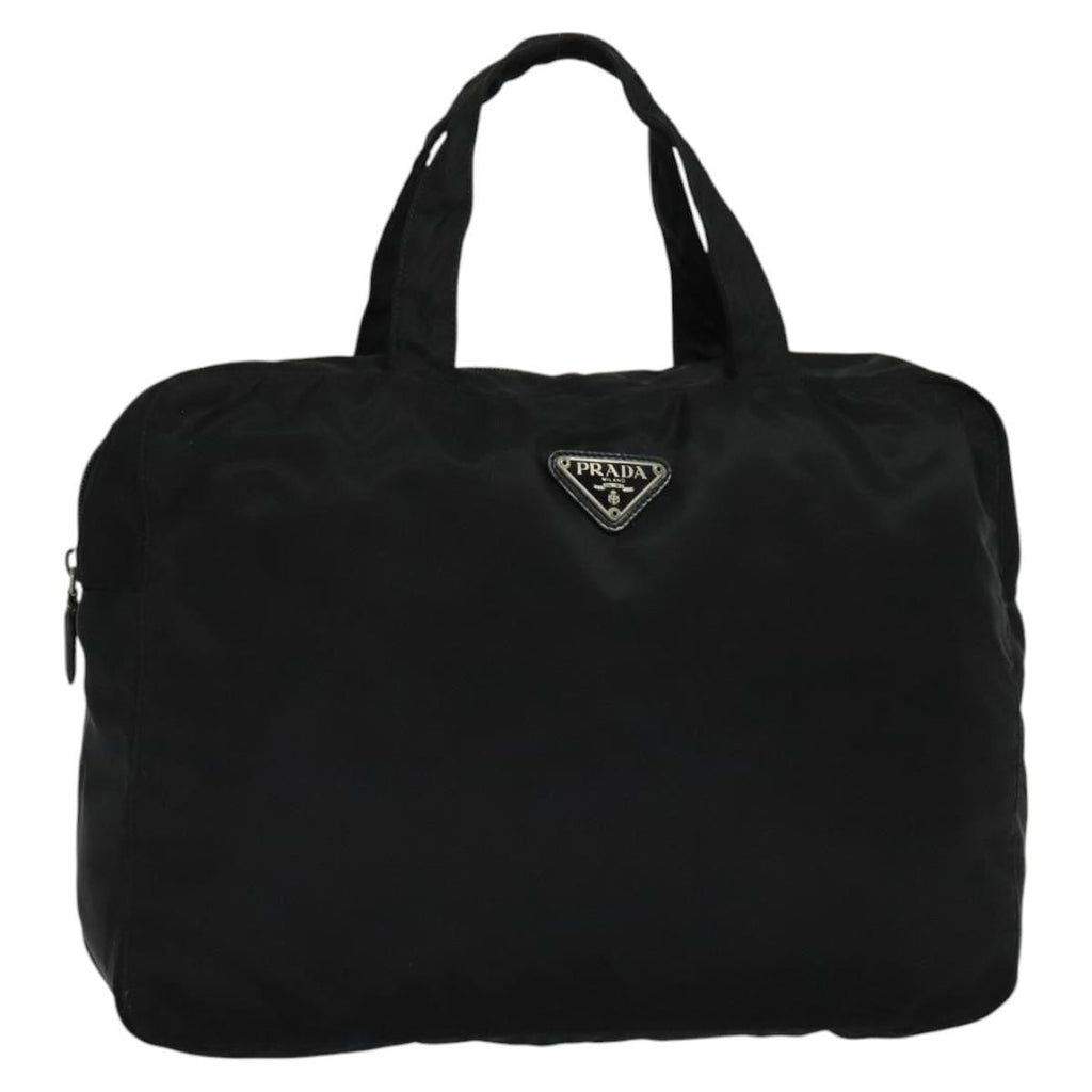 Prada Vintage Handbag Tessuto Black Nylon Handbag (Pre-Owned)