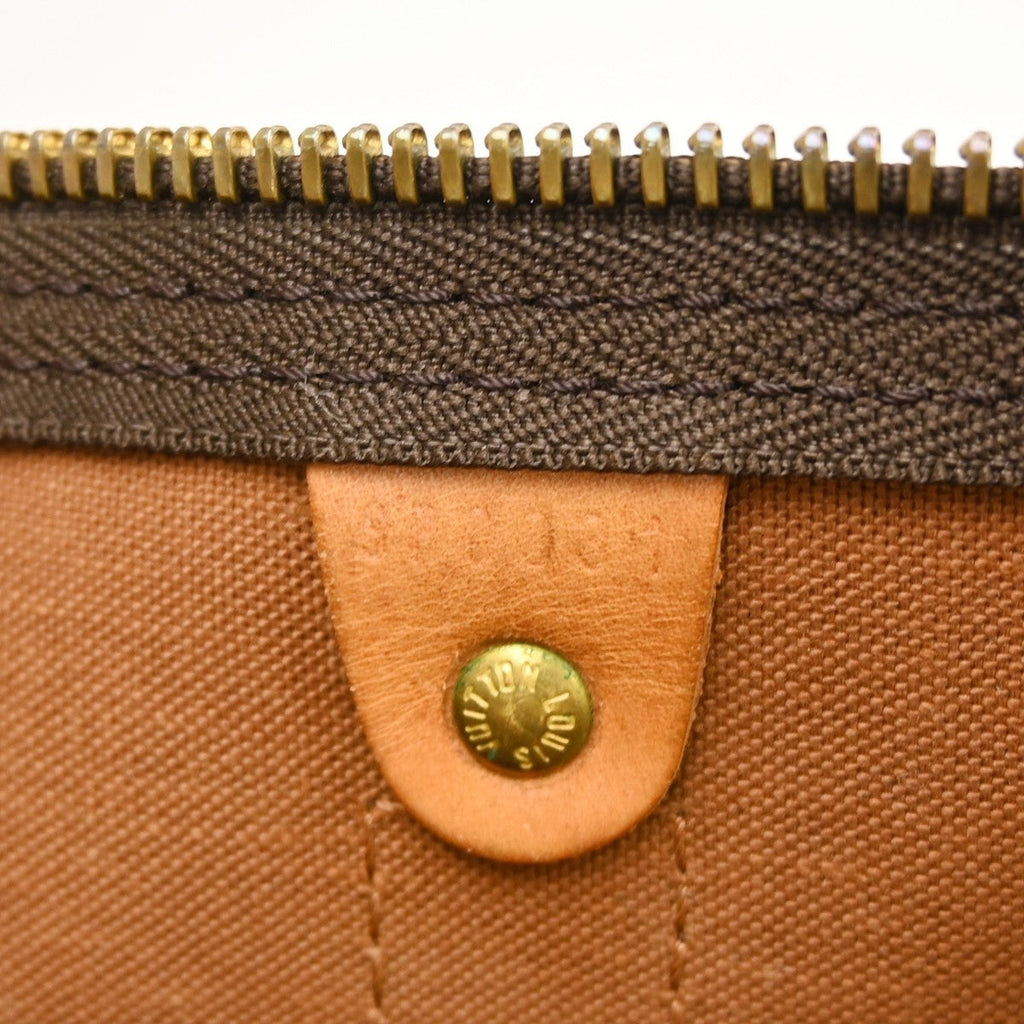 Louis Vuitton Keepall Bag Monogram Canvas Brown Canvas Travel Bag Bag (Pre-Owned)