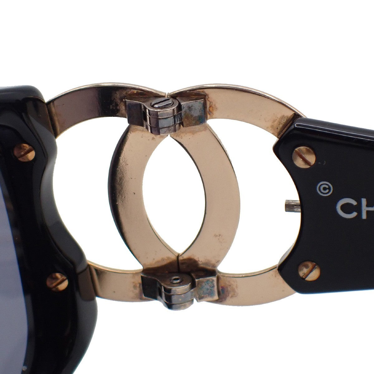 Chanel Logo Cc Sunglasses Plastic Black Plastic Sunglasse Accessory (Pre-Owned)