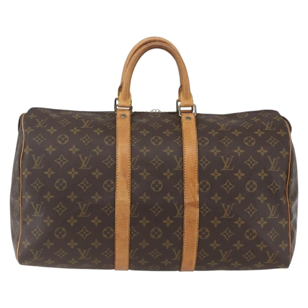 Louis Vuitton Keepall Bag Monogram Canvas Brown Canvas Travel Bag Bag (Pre-Owned)