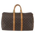 Louis Vuitton Keepall Bag Monogram Canvas Brown Canvas Travel Bag Bag (Pre-Owned)