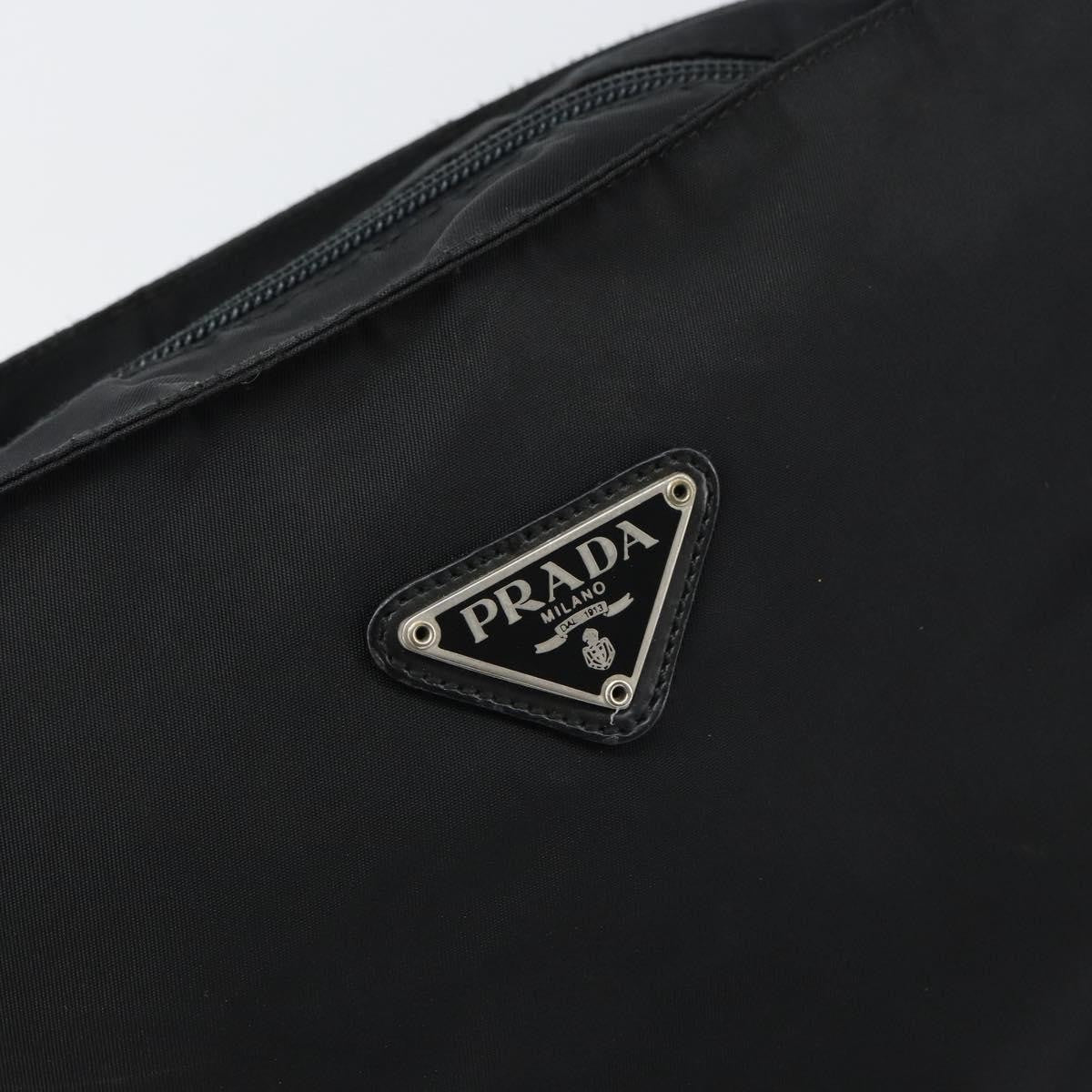 Prada Flat Messenger Bag Tessuto Black Nylon Shoulder Bag Bag (Pre-Owned)